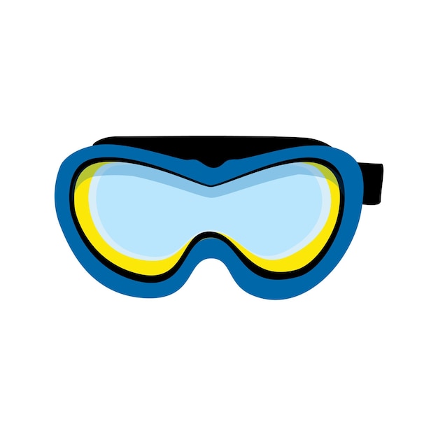 Blue diving mask Diving mask isolated on white background Swimming equipment