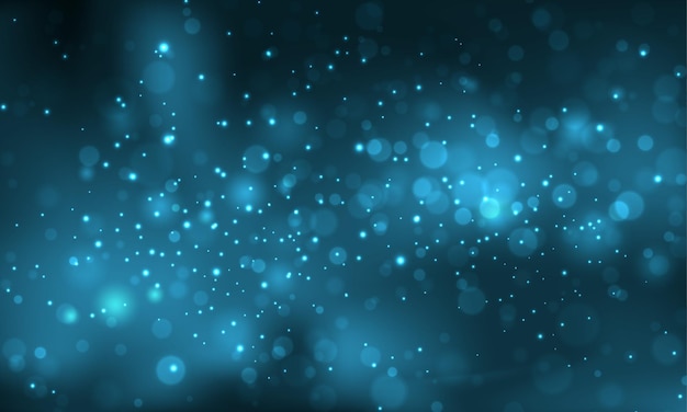Blue light bokeh blurred background