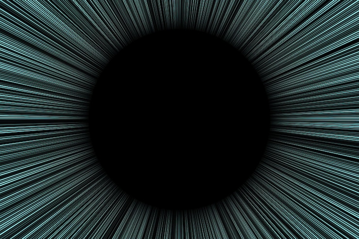 Vektor blue lines hole circle abstract background