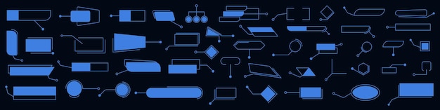 Blue Network Shapes