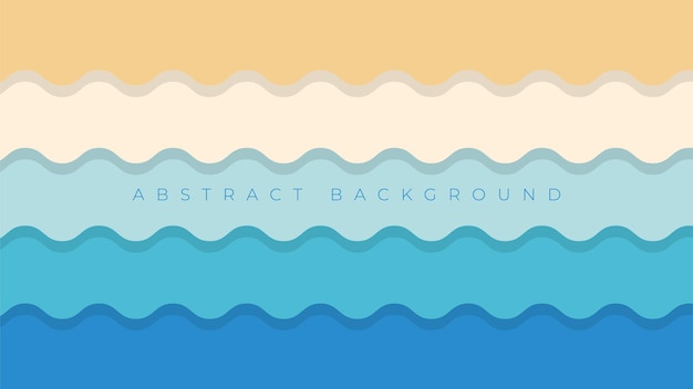 blue pastel wave papercut abstract background design