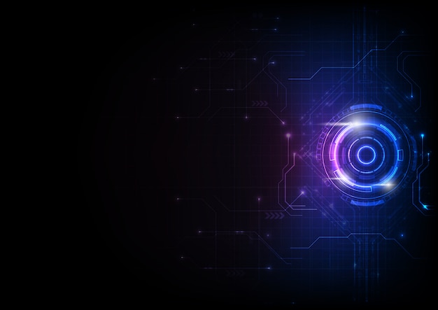 Blue Purple Futuristic Game Circuit Technology