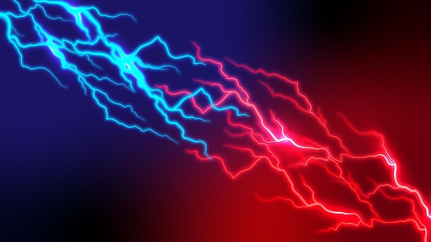 Blue Red Abstract lightning background