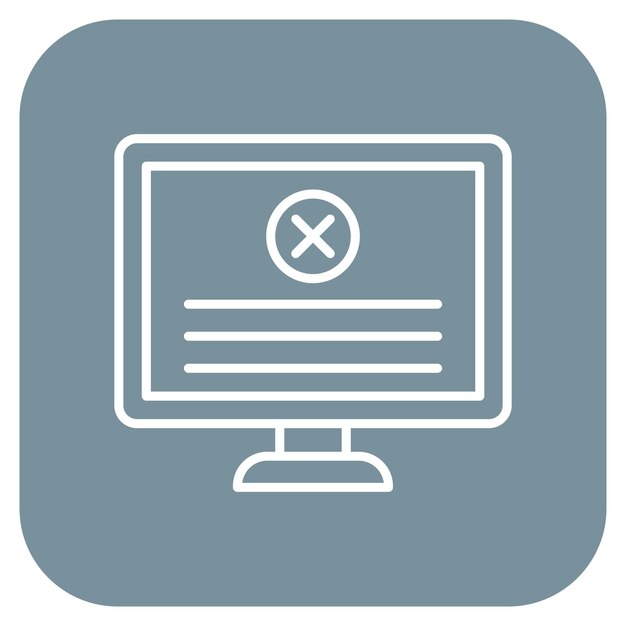 blue screen icon vector image can be used for computer science