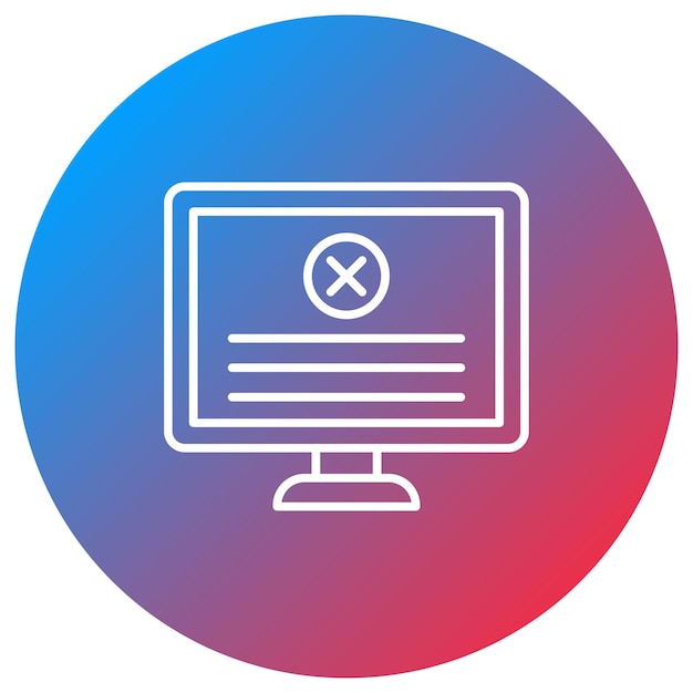 blue screen icon vector image can be used for computer science