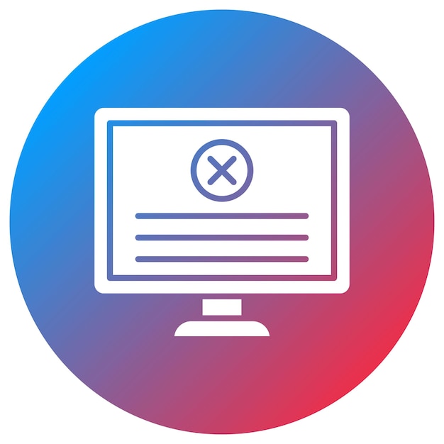 blue screen icon vector image can be used for computer science