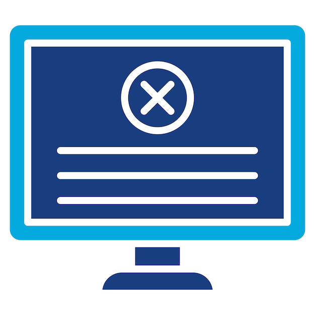 blue screen icon vector image can be used for computer science