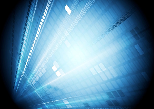 Blue shiny hitech motion background
