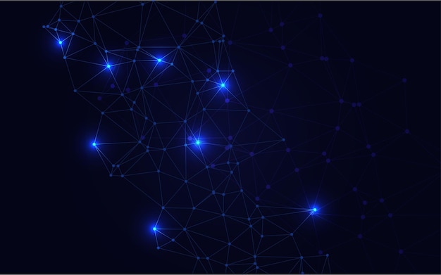 Blue Technology background Creative lighting template background Vector illustration
