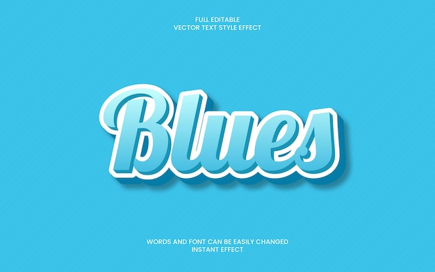 blues text effect