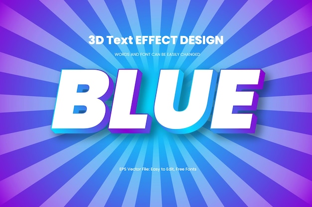 Bluse 100 editable 3D text effect vector designs