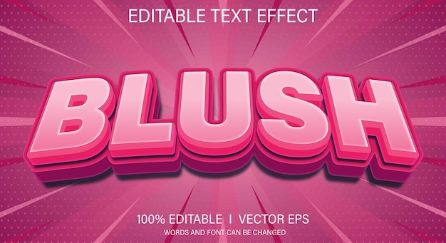 blush vector text effect with modern style design