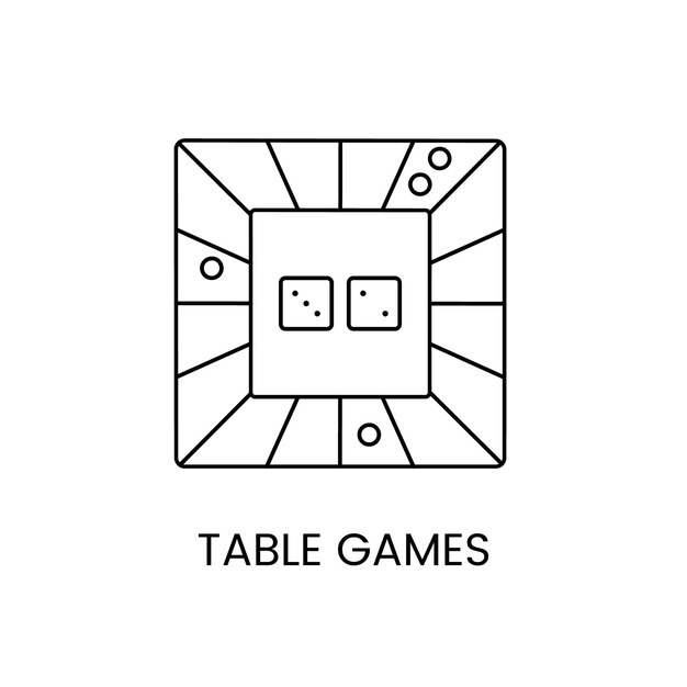Board game line icon in vector illustration for kids online store