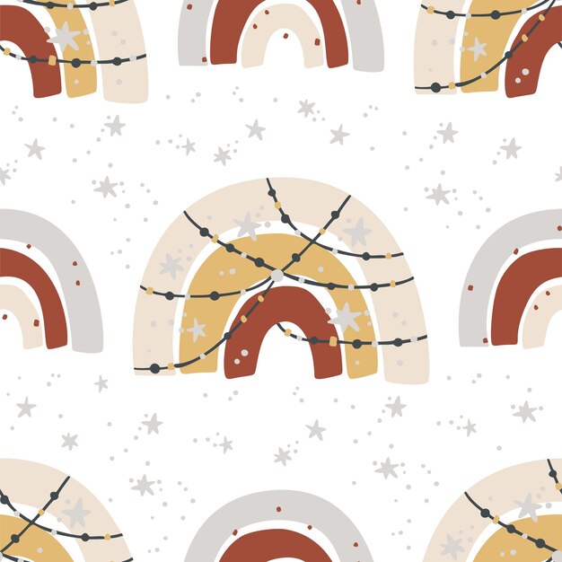 bohemianl vector rainbow pattern