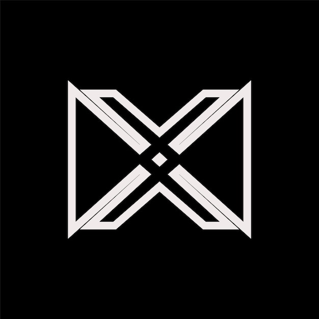 bold abstract letter x double arrow logo mark modern icon