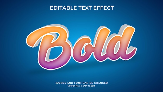 Bold editable text effects