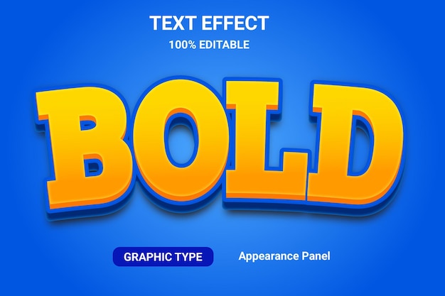 bold text effect comic font style editable format