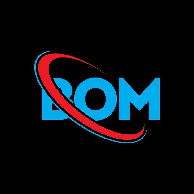BOM logo BOM letter BOM letter logo design Initials BOM logo linked with circle and uppercase monogram logo BOM typography for technology business and real estate brand