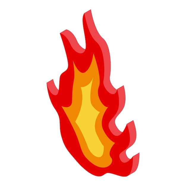 Bonfire icon Isometric of bonfire vector icon for web design isolated on white background