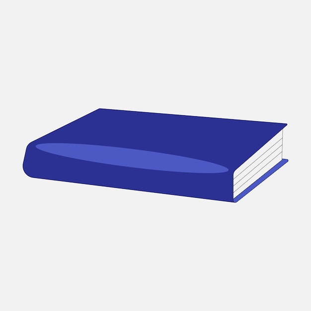 book blue thick vector illustration