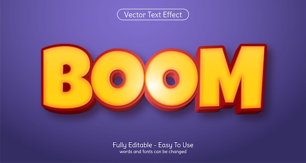 boom 3d text editable style effect template