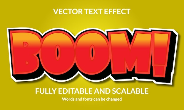 boom editable 3d text style effect
