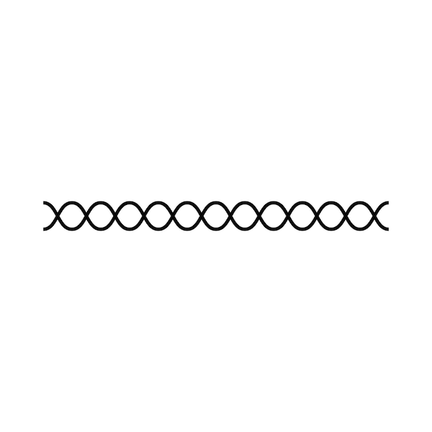 Border frame wavy line divider geometric shape element horizontal zigzag seamless pattern stroke outline illustration