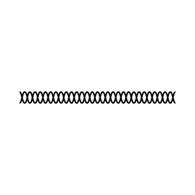 Border frame wavy line divider geometric shape element horizontal zigzag seamless pattern stroke outline illustration
