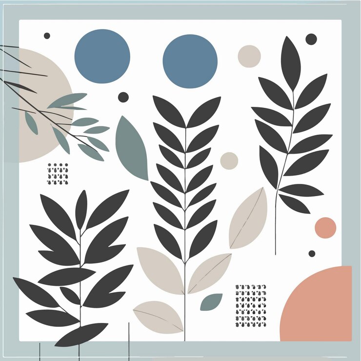 Vektor botanical serenity illustrations use vector style
