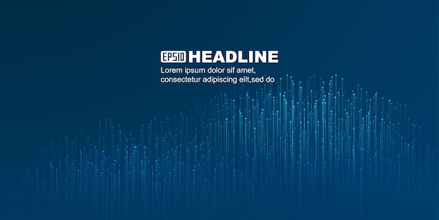 bouncing particles and lines of internet technology big data background