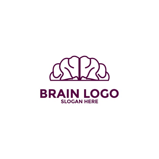Brain Logo design vector template Think idea concept Brain storm power thinking brain Logotype icon