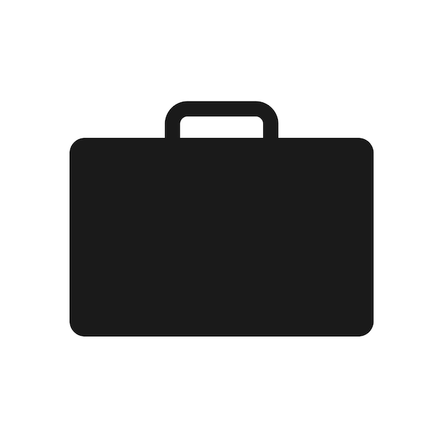 Briefcase Icon Flat Briefcase Symbol Illustration Vector