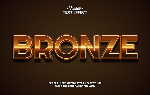 Bronze Editable Vector Text Effect