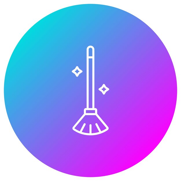 Broom vector icon Can be used for Autumn iconset