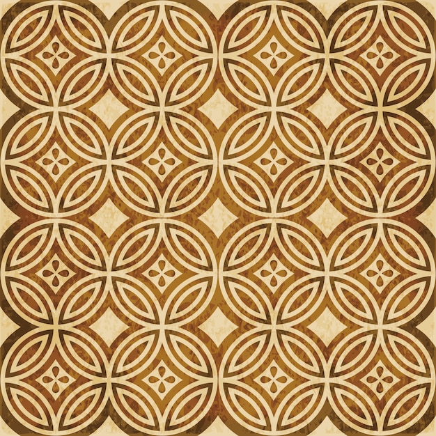 brown watercolor texture, seamless pattern, round cross line flower