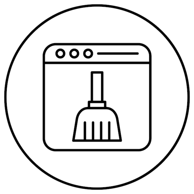 Browser Clean icon vector image Can be used for Security