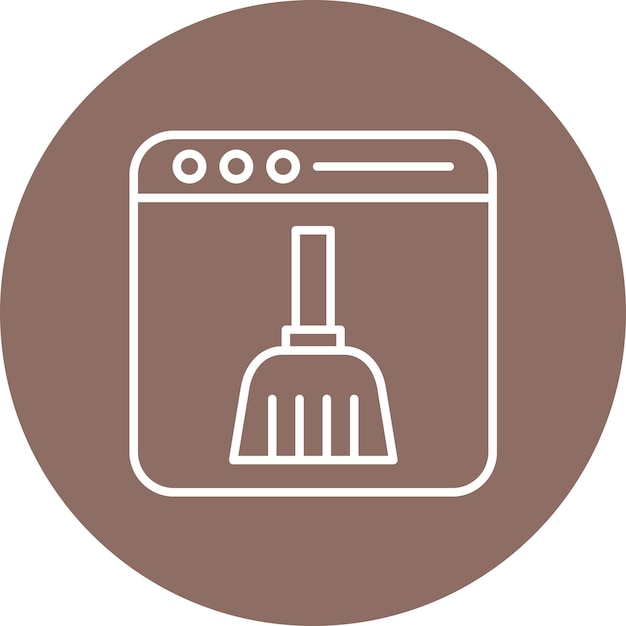 Browser Clean icon vector image Can be used for Security