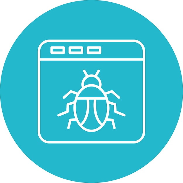 browser hacked icon vector image can be used for protection and security