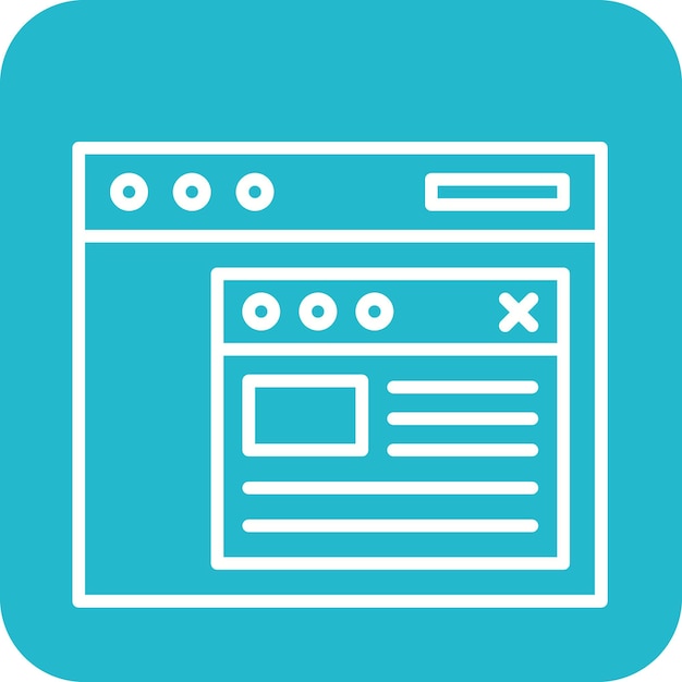 browser pop up vector icon can be used for coding and development iconset