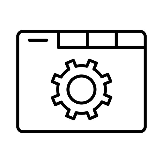 Browser Setting Line Illustration