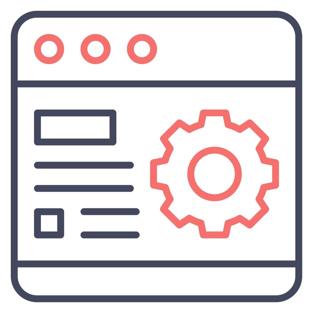 browser setting vector illustration style