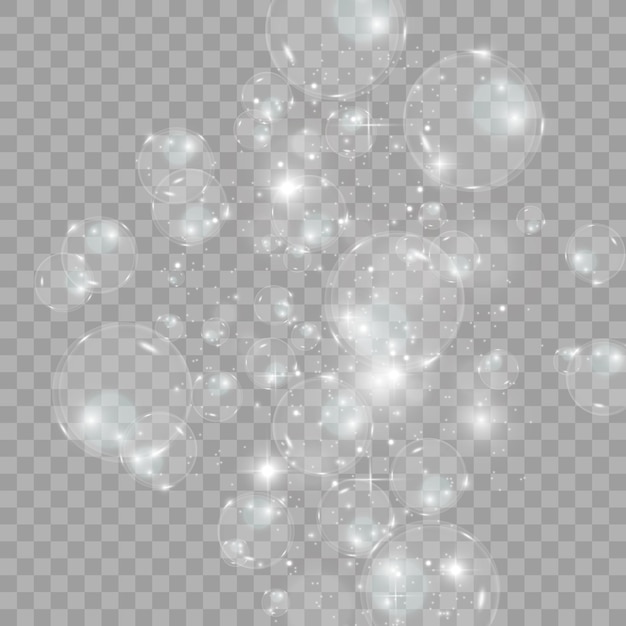 bubble vector. soap bubble on a transparent background. vector design.