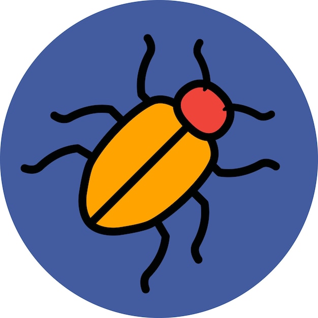 bug design vector flat isolated illustration