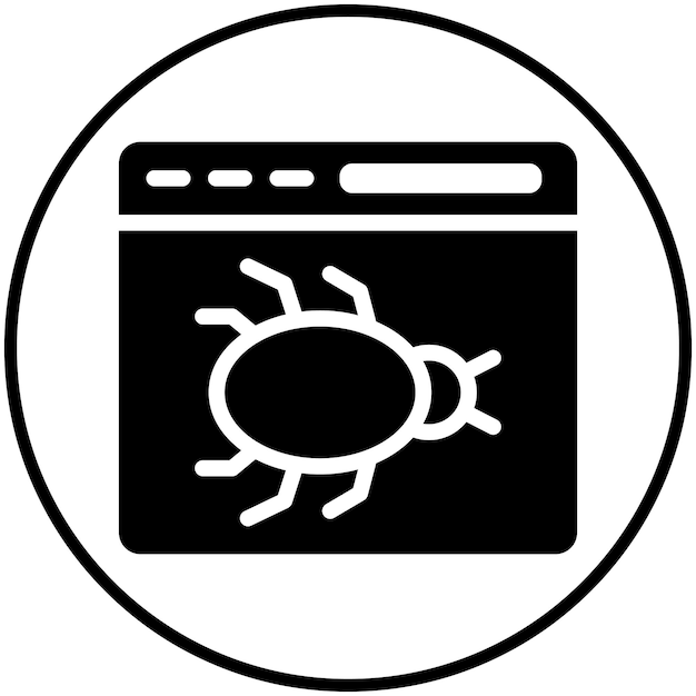Bug vector icon illustration of No Code iconset