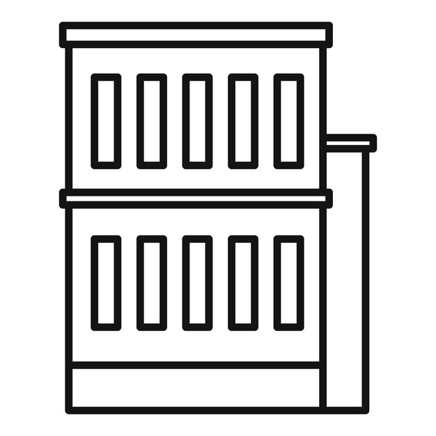 Building reconstruction icon Outline building reconstruction vector icon for web design isolated on white background