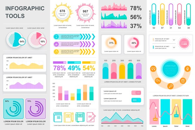 bundle infographic ui ux kit elements elements template