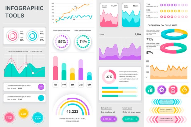 bundle infographic ui ux kit elements elements   template