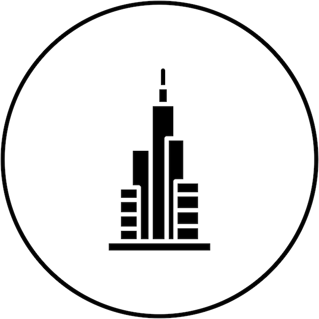 burj khalifa icon vector image can be used for dubai