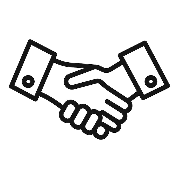 Business Agreement Handshake Icon Ideal for Partnerships and Deals