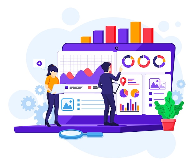 Business Analysis concept flat illustration